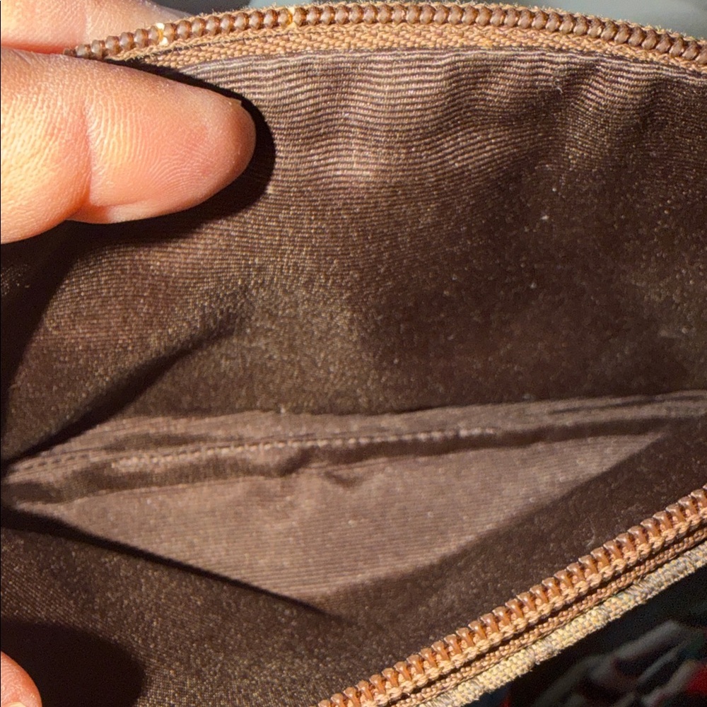 Coach Brown Signature Canvas Wristlet with Buckle Detail - Picture 4 of 4